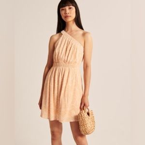 A&F - Asymmetrical Scrunchie Strap Mini Dress